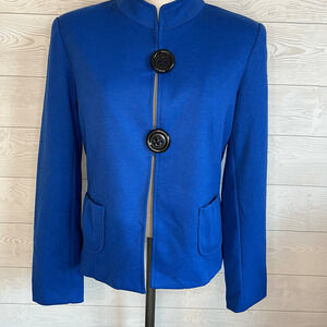 Harve Bernard Vintage 90s cobalt blue crop jacket Size 8